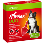 VET-AGRO FIPREX DUO M 134mg + 120,6mg do nakrapiania dla psów