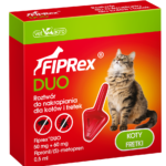 VET-AGRO Fiprex Duo Preparat na kleszcze i pchły dla kotów i fretek