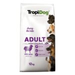 TROPIDOG PREMIUM Karma Sucha dla psów dorosłych Adult Medium & Large Lamb & Rice 12kg