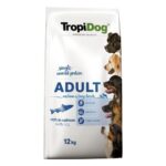 TROPIDOG PREMIUM Karma Sucha dla psów Dorosłych Adult Medium & Large Salmon & Rice 12 kg